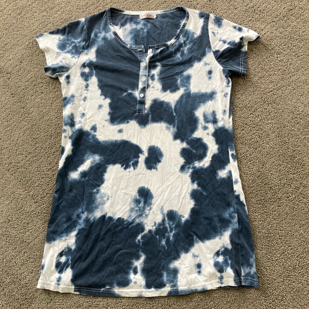 Comfy nightgown tye-dye casual lounge